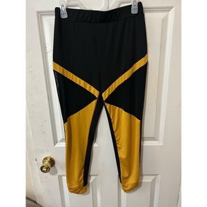 Shein Blakc & Yellow Leggings